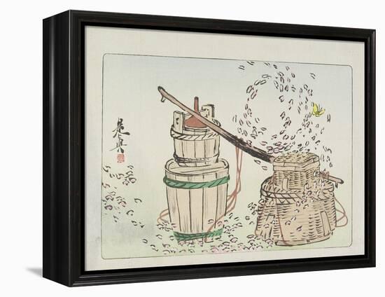 Petals Caught in a Twister-Shibata Zeshin-Framed Premier Image Canvas