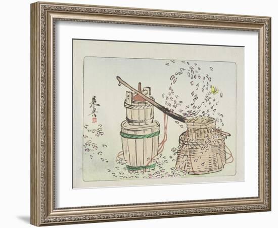 Petals Caught in a Twister-Shibata Zeshin-Framed Giclee Print