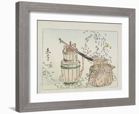 Petals Caught in a Twister-Shibata Zeshin-Framed Giclee Print