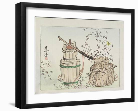 Petals Caught in a Twister-Shibata Zeshin-Framed Giclee Print