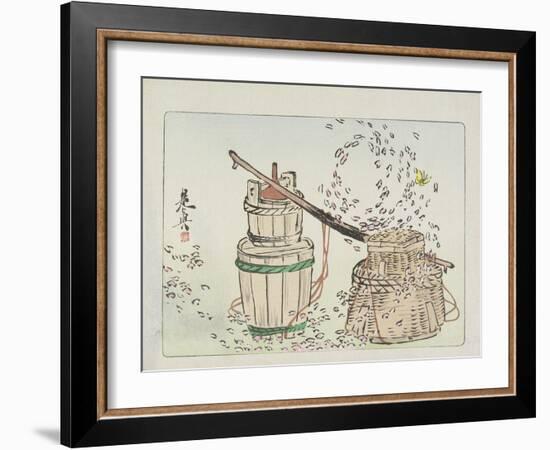 Petals Caught in a Twister-Shibata Zeshin-Framed Giclee Print