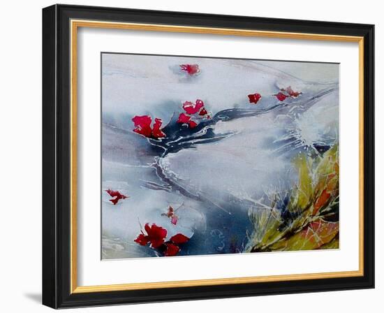 Petals Floating Downstream-Mary Smith-Framed Giclee Print