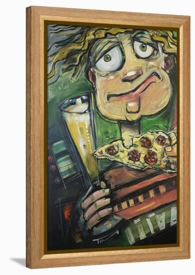 Pete Pilsner Pizza-Tim Nyberg-Framed Premier Image Canvas