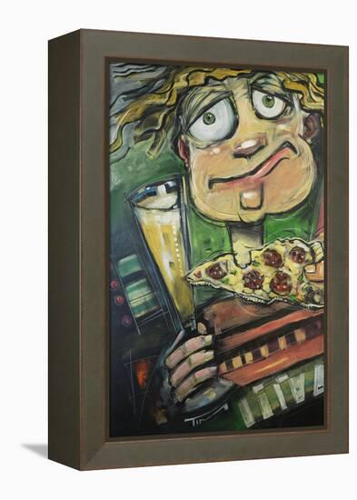 Pete Pilsner Pizza-Tim Nyberg-Framed Premier Image Canvas