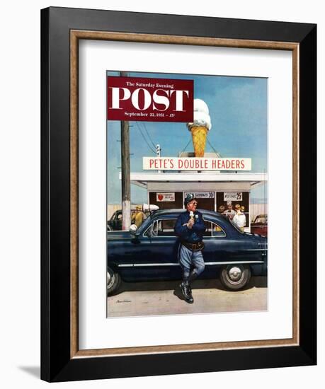 "Pete's Double Headers" Saturday Evening Post Cover, September 22, 1951-Stevan Dohanos-Framed Giclee Print