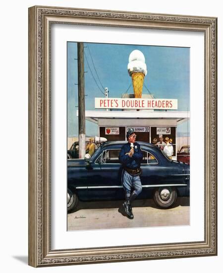 "Pete's Double Headers", September 22, 1951-Stevan Dohanos-Framed Giclee Print