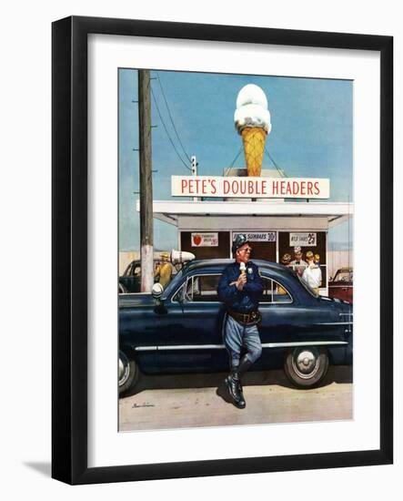 "Pete's Double Headers", September 22, 1951-Stevan Dohanos-Framed Giclee Print