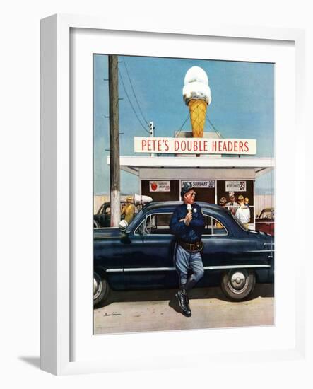 "Pete's Double Headers", September 22, 1951-Stevan Dohanos-Framed Giclee Print