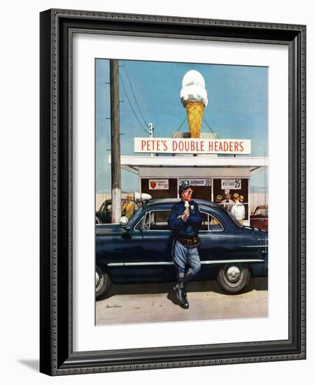 "Pete's Double Headers", September 22, 1951-Stevan Dohanos-Framed Giclee Print