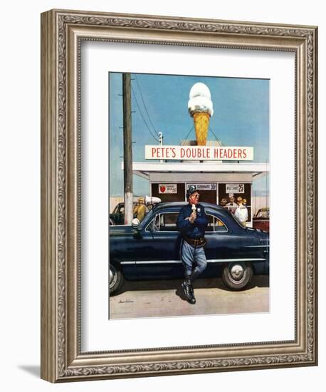 "Pete's Double Headers", September 22, 1951-Stevan Dohanos-Framed Giclee Print