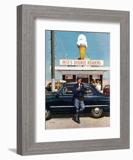 "Pete's Double Headers", September 22, 1951-Stevan Dohanos-Framed Giclee Print