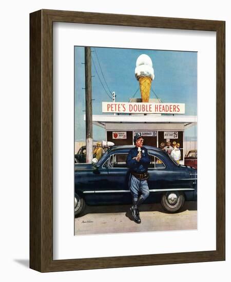 "Pete's Double Headers", September 22, 1951-Stevan Dohanos-Framed Giclee Print