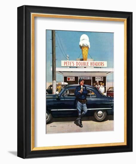 "Pete's Double Headers", September 22, 1951-Stevan Dohanos-Framed Giclee Print