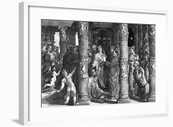 Peter and John at the Beautiful Gate-null-Framed Giclee Print