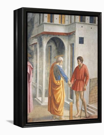 Peter and John, Detail from the Tribute Money-Tommaso Masaccio-Framed Premier Image Canvas