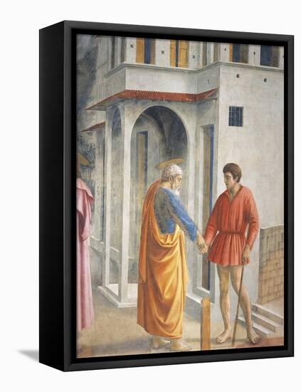 Peter and John, Detail from the Tribute Money-Tommaso Masaccio-Framed Premier Image Canvas