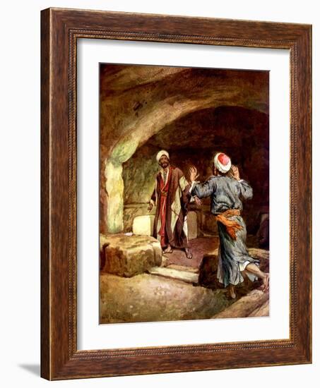 Peter and John hurry to the empty tomb - Bible-William Brassey Hole-Framed Giclee Print