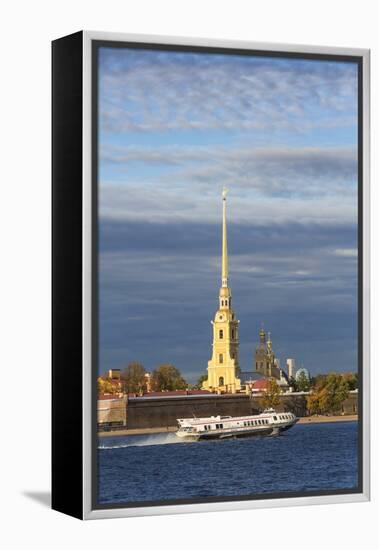 Peter and Paul Fortress on Neva Riverside, St. Petersburg, Russia-Gavin Hellier-Framed Premier Image Canvas