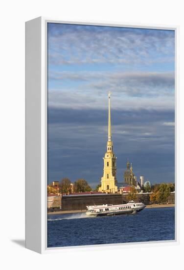 Peter and Paul Fortress on Neva Riverside, St. Petersburg, Russia-Gavin Hellier-Framed Premier Image Canvas