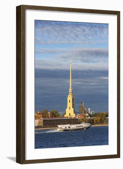 Peter and Paul Fortress on Neva Riverside, St. Petersburg, Russia-Gavin Hellier-Framed Photographic Print