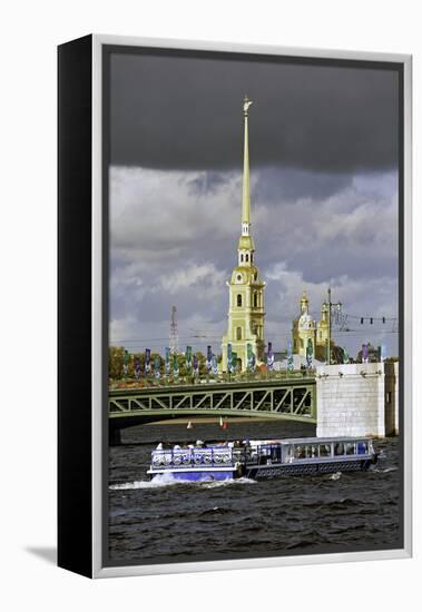 Peter and Paul Fortress on Neva Riverside, St. Petersburg, Russia-Gavin Hellier-Framed Premier Image Canvas