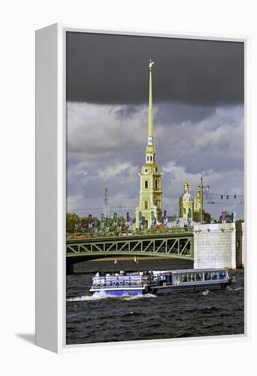 Peter and Paul Fortress on Neva Riverside, St. Petersburg, Russia-Gavin Hellier-Framed Premier Image Canvas