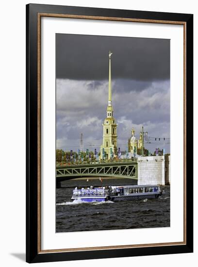 Peter and Paul Fortress on Neva Riverside, St. Petersburg, Russia-Gavin Hellier-Framed Photographic Print