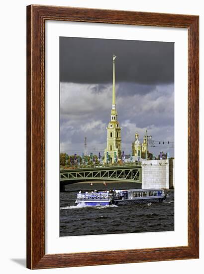 Peter and Paul Fortress on Neva Riverside, St. Petersburg, Russia-Gavin Hellier-Framed Photographic Print