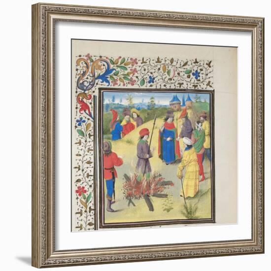 Peter Bartholomew Undergoing the Ordeal by Fire, 1460s-null-Framed Giclee Print