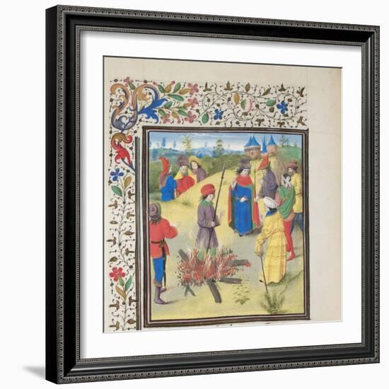 Peter Bartholomew Undergoing the Ordeal by Fire, 1460s-null-Framed Giclee Print
