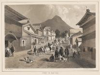 Street in Hakodadi, Litho by Sarony and Co., 1855-Peter Bernhard Wilhelm Heine-Giclee Print
