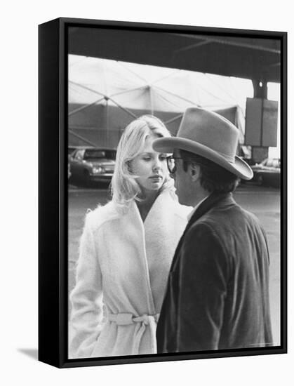 Peter Bogdanovich Speaking to Girlfriend, Former Playboy Playmate and Actress Dorothy Stratten-David Mcgough-Framed Premier Image Canvas