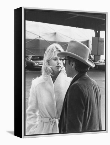 Peter Bogdanovich Speaking to Girlfriend, Former Playboy Playmate and Actress Dorothy Stratten-David Mcgough-Framed Premier Image Canvas