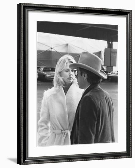 Peter Bogdanovich Speaking to Girlfriend, Former Playboy Playmate and Actress Dorothy Stratten-David Mcgough-Framed Premium Photographic Print