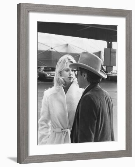 Peter Bogdanovich Speaking to Girlfriend, Former Playboy Playmate and Actress Dorothy Stratten-David Mcgough-Framed Premium Photographic Print