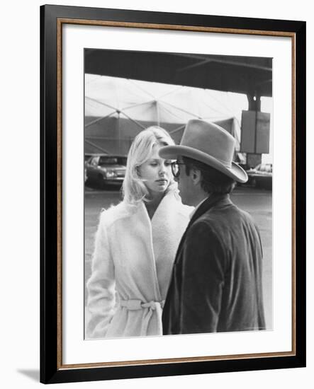 Peter Bogdanovich Speaking to Girlfriend, Former Playboy Playmate and Actress Dorothy Stratten-David Mcgough-Framed Premium Photographic Print