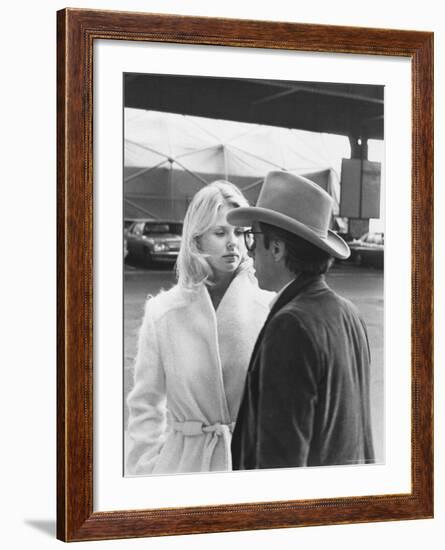 Peter Bogdanovich Speaking to Girlfriend, Former Playboy Playmate and Actress Dorothy Stratten-David Mcgough-Framed Premium Photographic Print