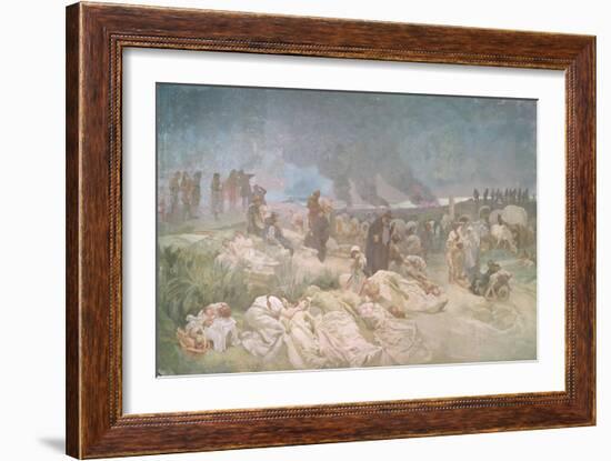 Peter Chelcicky (C.1390-C.1460) at Vodnany, from the 'Slav Epic', 1918-Alphonse Mucha-Framed Giclee Print