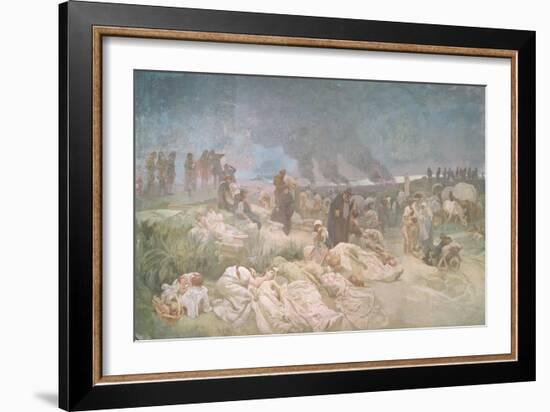 Peter Chelcicky (C.1390-C.1460) at Vodnany, from the 'Slav Epic', 1918-Alphonse Mucha-Framed Giclee Print