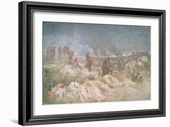 Peter Chelcicky (C.1390-C.1460) at Vodnany, from the 'Slav Epic', 1918-Alphonse Mucha-Framed Giclee Print