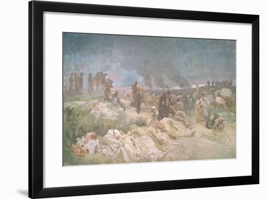 Peter Chelcicky (C.1390-C.1460) at Vodnany, from the 'Slav Epic', 1918-Alphonse Mucha-Framed Giclee Print