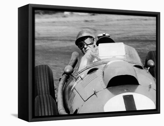 Peter Collins in a Ferrari-null-Framed Premier Image Canvas