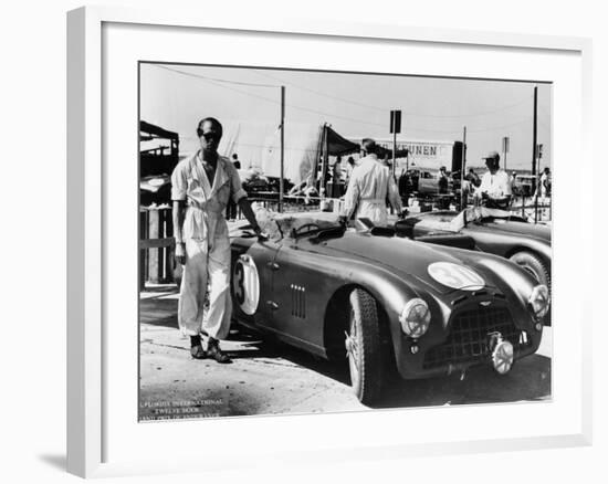 Peter Collins with an Aston Martin, Sebring, Florida, USA, 1950S-null-Framed Photographic Print