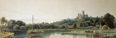 Lincoln: a View of the Town and Cathedral from the River, C.1840-Peter De Wint-Giclee Print