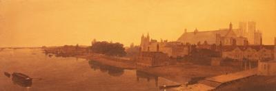Lincoln: a View of the Town and Cathedral from the River, C.1840-Peter De Wint-Giclee Print