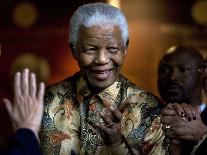 Nelson Mandela-Peter Dejong-Laminated Photographic Print