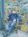 Portrait of Peter Reading, 1989-Peter Edwards-Framed Giclee Print