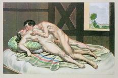 Lovers on a Bed, Published 1835, Reprinted in 1908-Peter Fendi-Framed Giclee Print