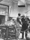Rutherford And Geiger In Laboratory-Peter Fowler-Photographic Print