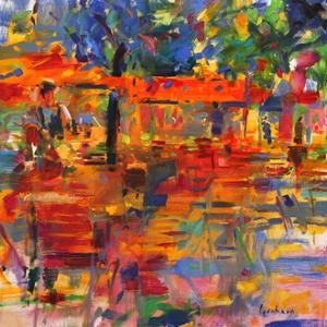 Falling Leaves, Paris by Peter Graham